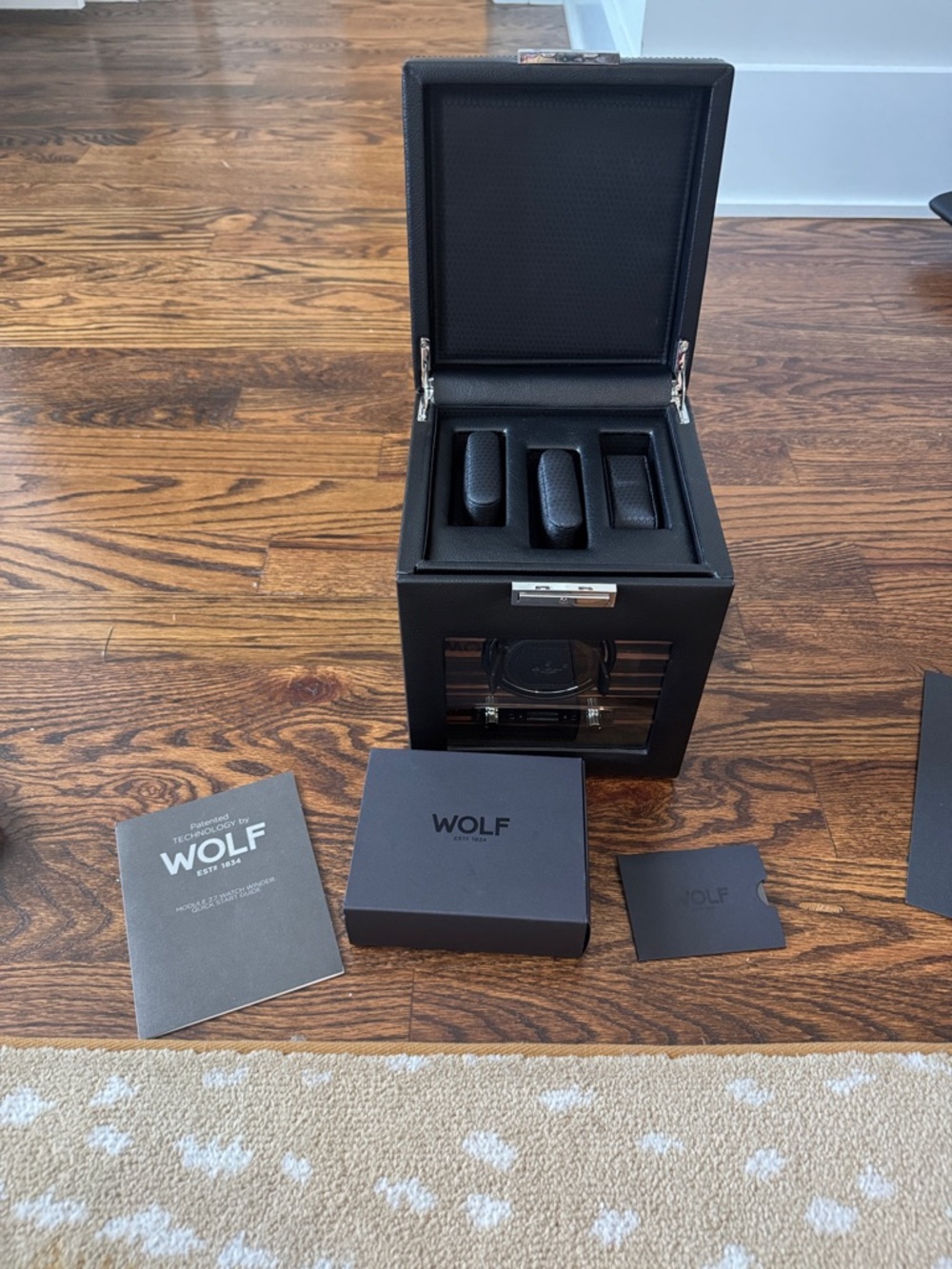 WOLF Roadster Watch Storage & Winder module 2.7. Black